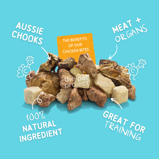 THE PET PROJECT CHICKEN BITES FREEZE DRIED 50G