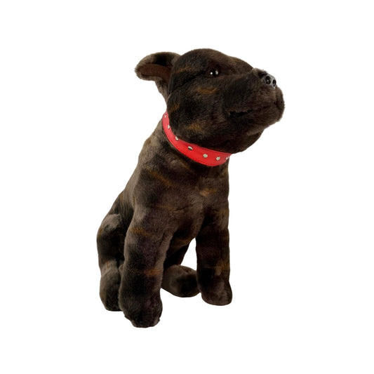 Bocchetta Plush Scooter - Staffy - 32cm sitting, brindle