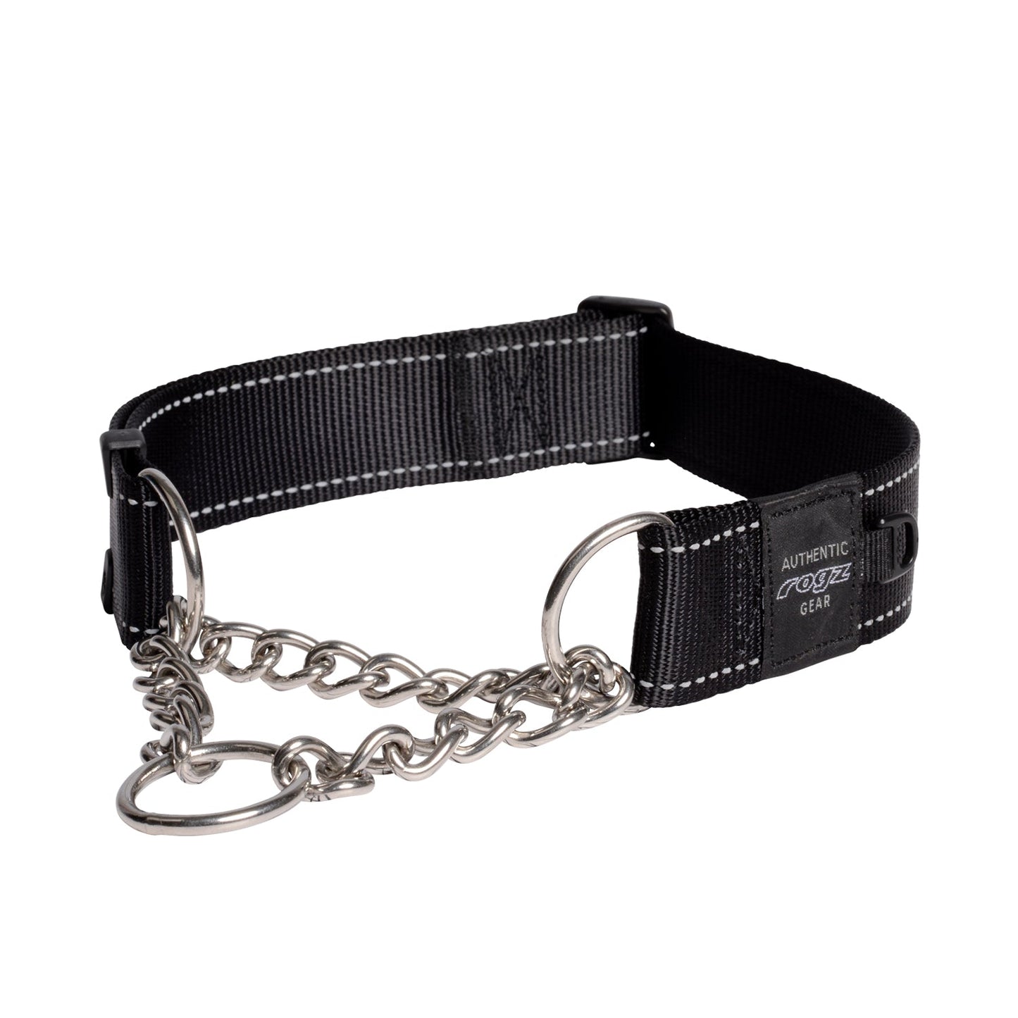Rogz Utility Control Collar Chain Black Xxlge