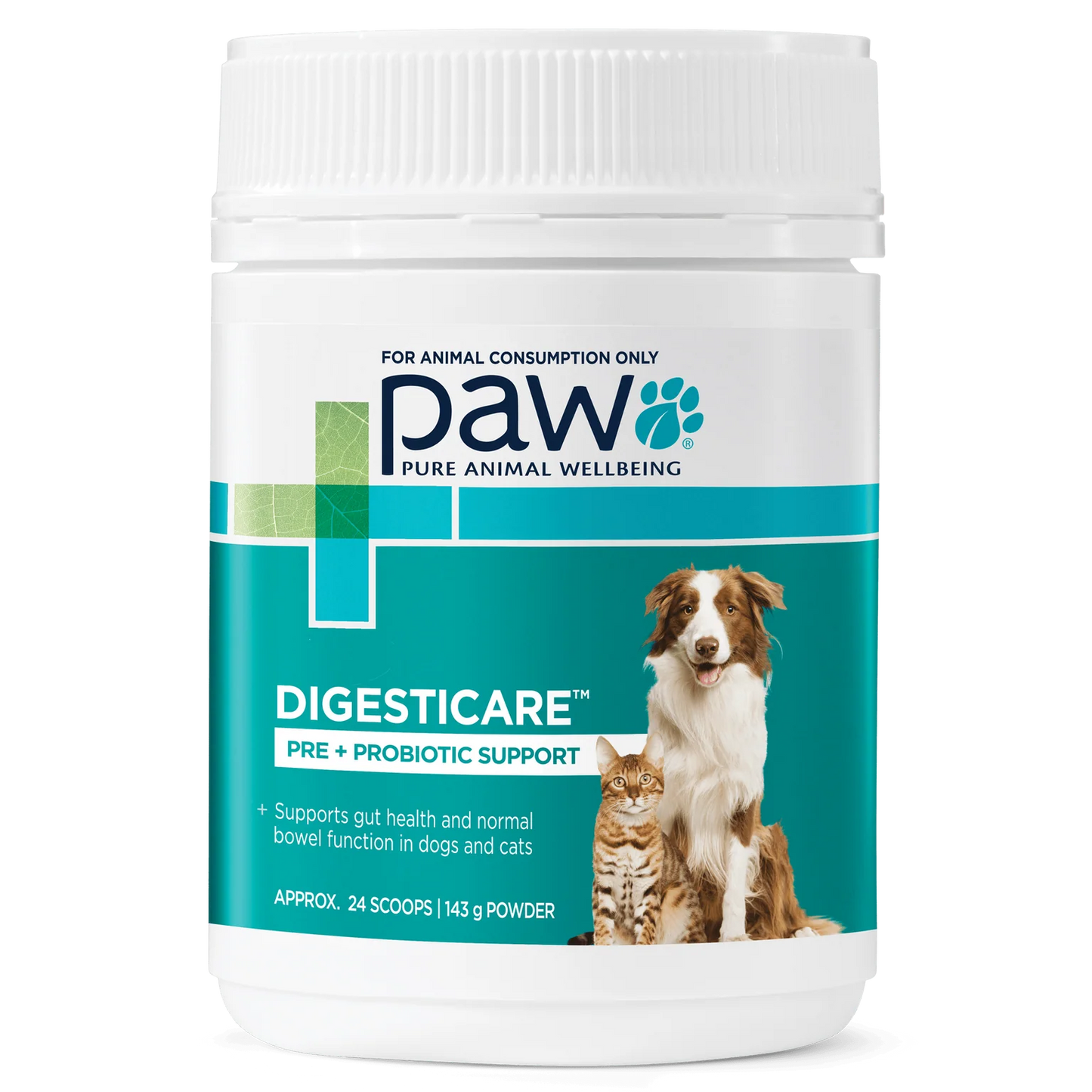 PAW DigestiCare® Pre + Probiotic Powder For Dogs And Cats 143g