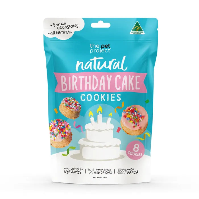 THE PET PROJECT BIRTHDAY CAKE COOKIES (For Dogs) 8PK