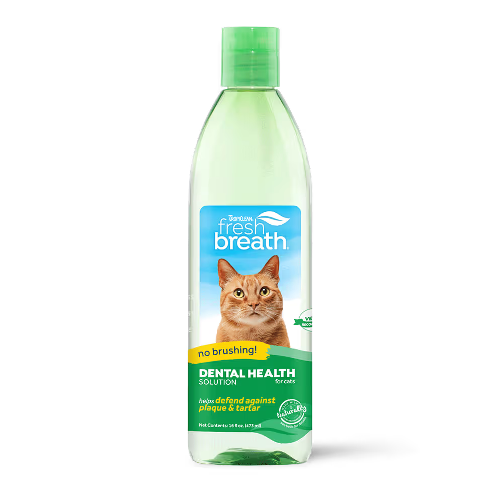 TropiClean Fresh Breath Dental Health Solution Original for Cats 473mL