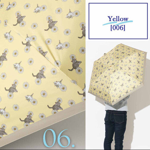 Jubilee UV 99% Cut All-Weather Cat Nordic Designs Lightweight Compact Folding Umbrella UPF50+