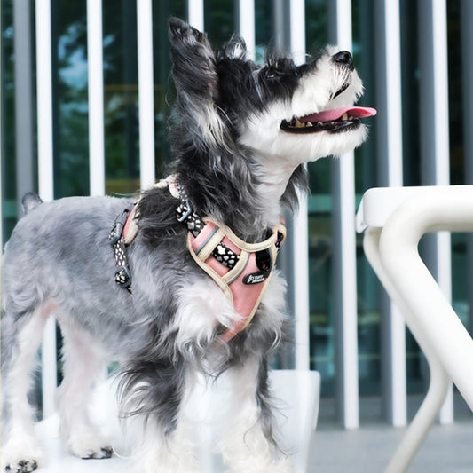 TUFFHOUND No-Pull Vest Dog Leash Set-Pink