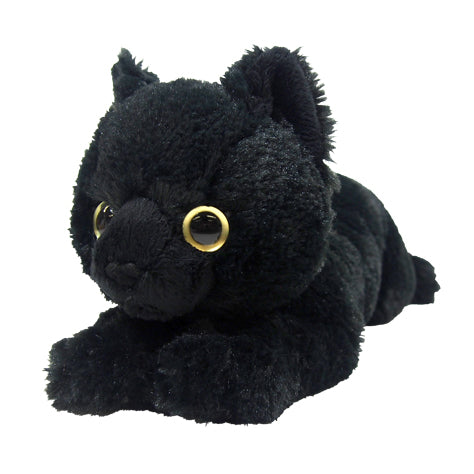 LYING CAT STUFFED TOY S BLACK CAT