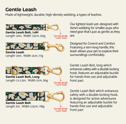 iCANDOR Gentle Leash Bolt, Long | Multi-Way Adjustable Dog Lead 1.3-2.3m