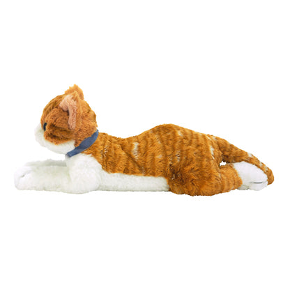 LYING CAT STUFFED TOY Ginger Cat Small