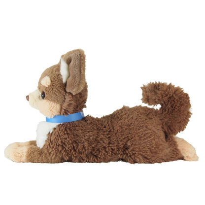 LYING DOG STUFFED TOY S CHIHUAHUA BROWN