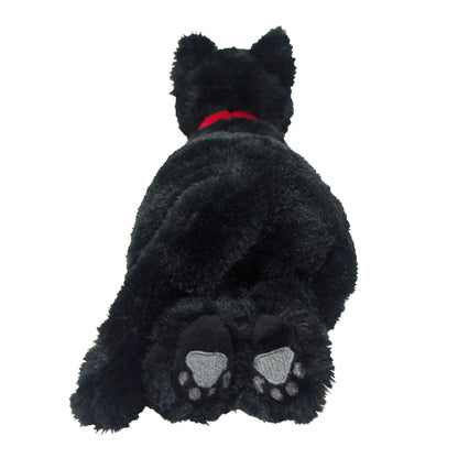 LYING CAT STUFFED TOY S BLACK CAT