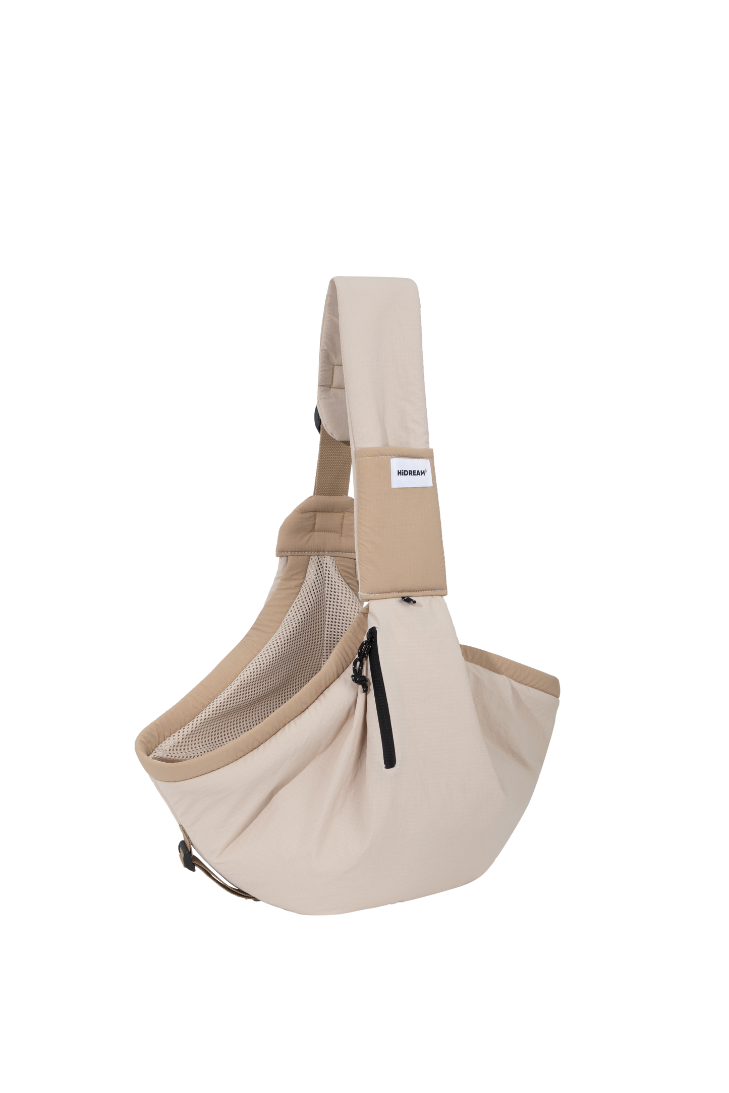 Pet Sling Carrier Crossbody Tote Bag -  Beige