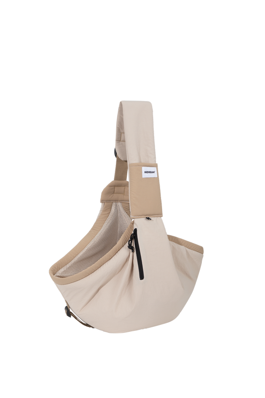 Crossbody Tote Bag -  Beige