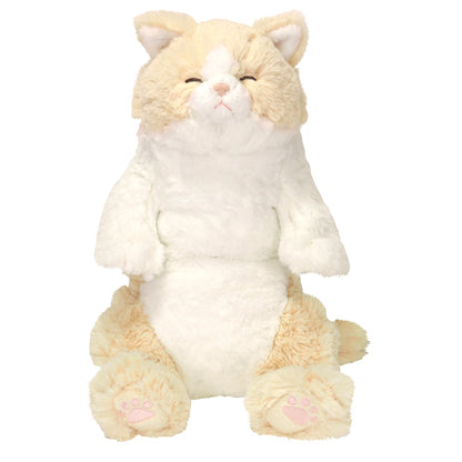 LYING CAT SLEEPING FACE STUFFED TOY M CR