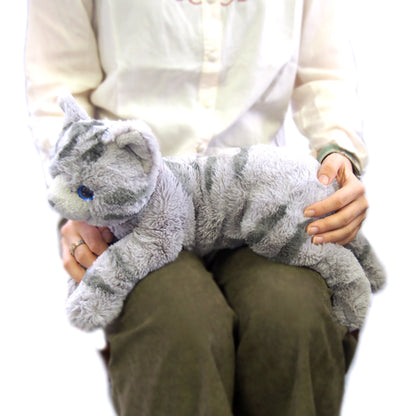 LYING CAT STUFFED TOY M AMERICAN SHORT HAIR
