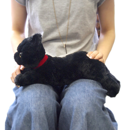 LYING CAT STUFFED TOY S BLACK CAT