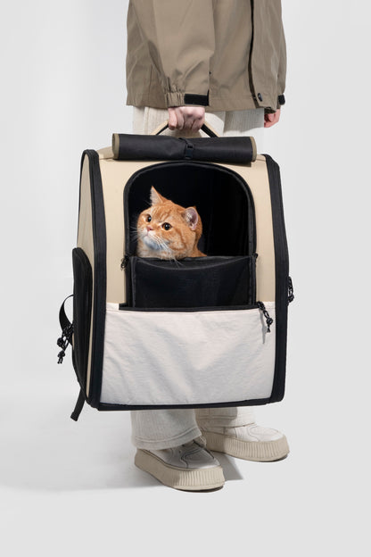 First Class Cat Backpack - Chestnut