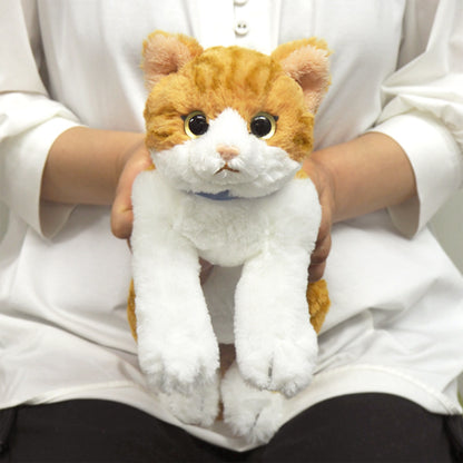 LYING CAT STUFFED TOY Ginger Cat Small