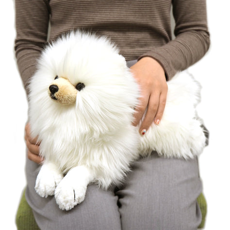 LYING DOG STUFFED TOY S POMERANIAN CR
