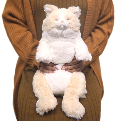 LYING CAT SLEEPING FACE STUFFED TOY M CR