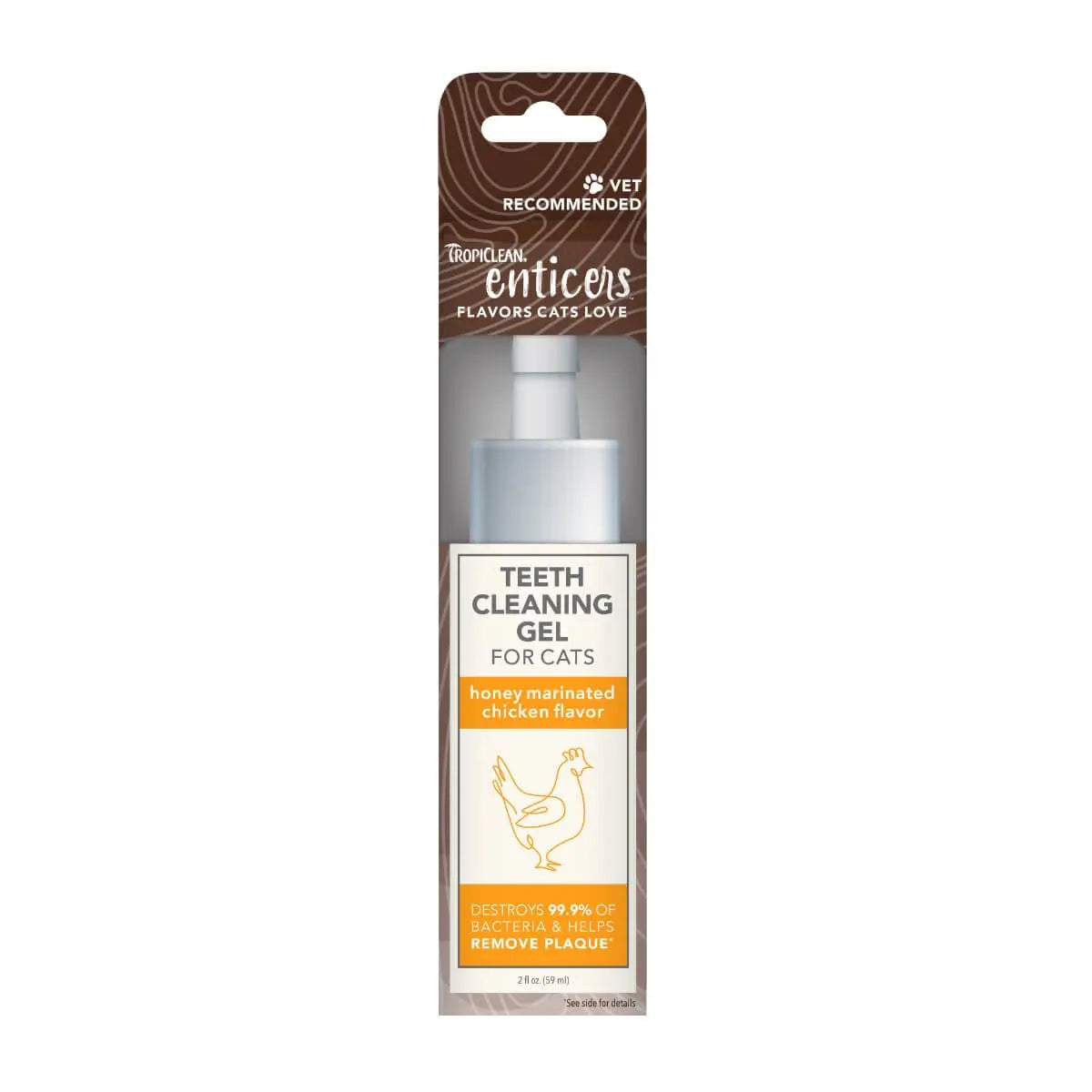 Tropiclean Enticers Teeth Cleaning Cat Gel Honey Marinated Chicken 59mL