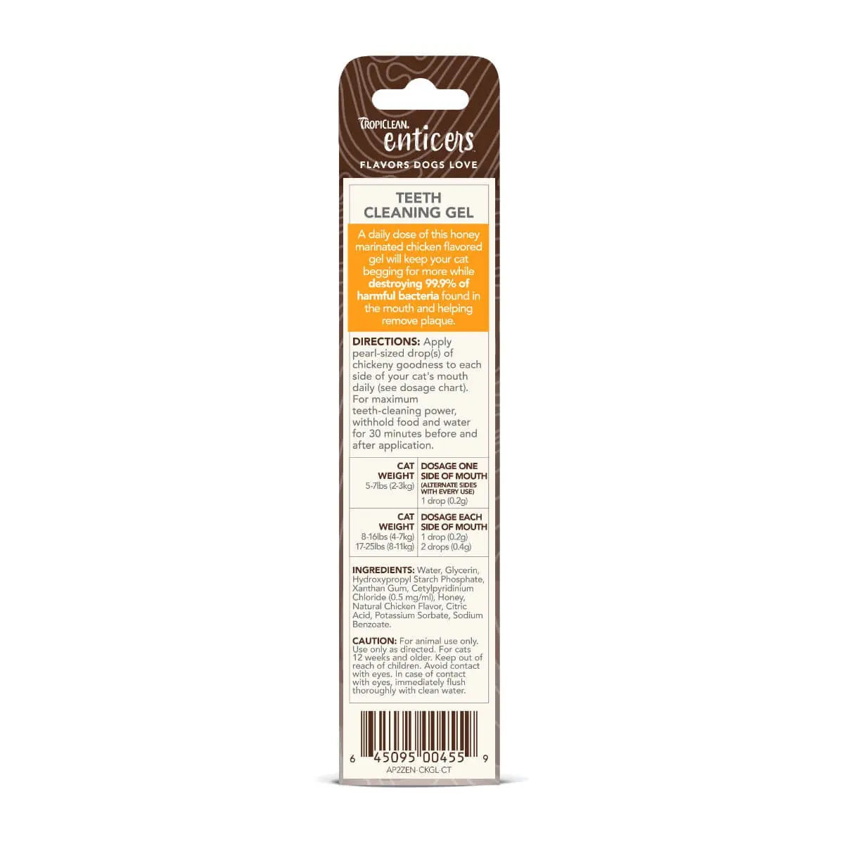 Tropiclean Enticers Teeth Cleaning Cat Gel Honey Marinated Chicken 59mL
