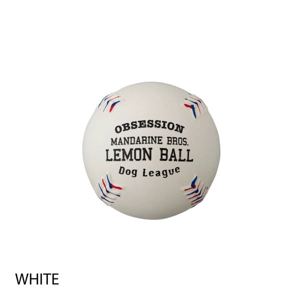 Mandarine Brothers Latex Lemon Baseball Dog Toy