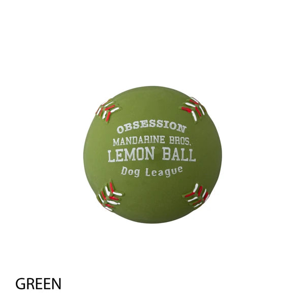 Mandarine Brothers Latex Lemon Baseball Dog Toy