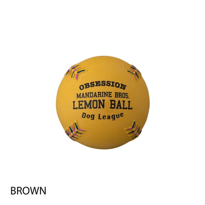 Mandarine Brothers Latex Lemon Baseball Dog Toy