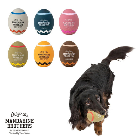 Mandarine Brothers Latex Zigzag Egg Dog Toy
