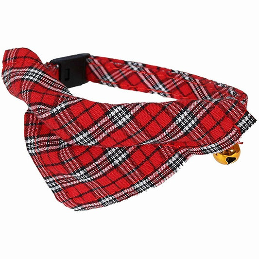 CattyMan Le Collier Minuet Casual Tartan Red Cat Collar