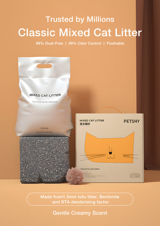 Petshy Original Tofu & Bentonite Mixed Odor-Control Cat Litter 2.5kg