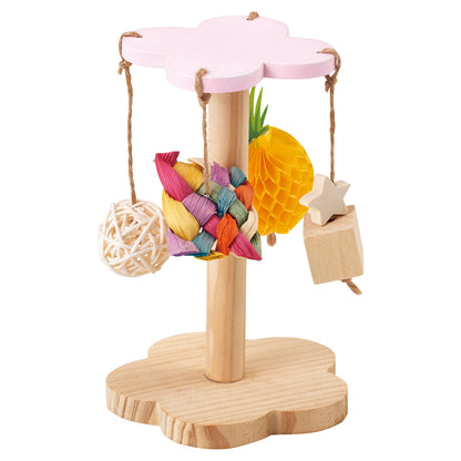 Marukan Minimal LAND Hamster Carnival Natural Hanging Activity Toy