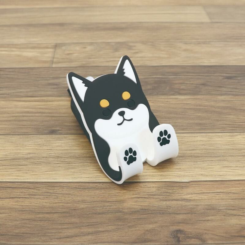 Toyo Case Dog Refrigerator Magnet Hook with Clip -Black Shiba