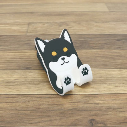 Toyo Case Dog Refrigerator Magnet Hook with Clip -Black Shiba
