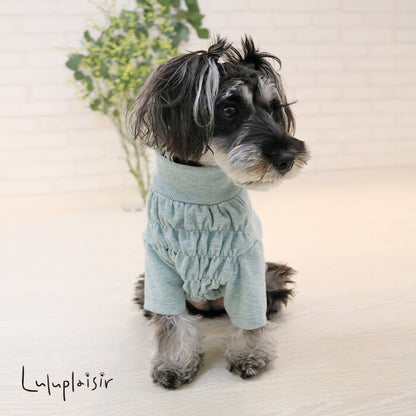 [Japanese-Made Dog Wear] Front Shirring Top