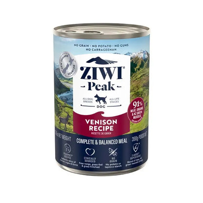ZiwiPeak Air Dried Venison Adult Dog Can 390g