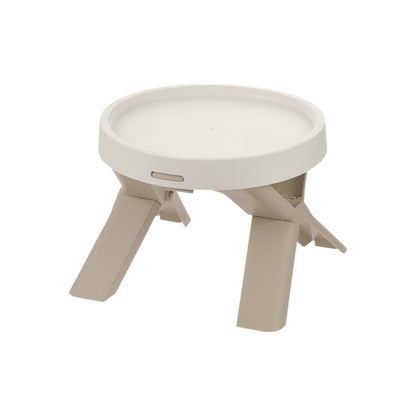 Richell Foldable Pet Feeding Table Single Bowl Beige