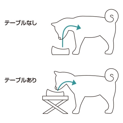 Richell Foldable Pet Feeding Table Single Bowl Beige