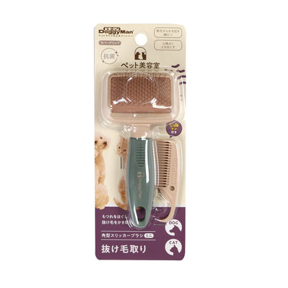 DoggyMan BS EASY CLEANING CUSHIONED SLICKER BRUSH MINI