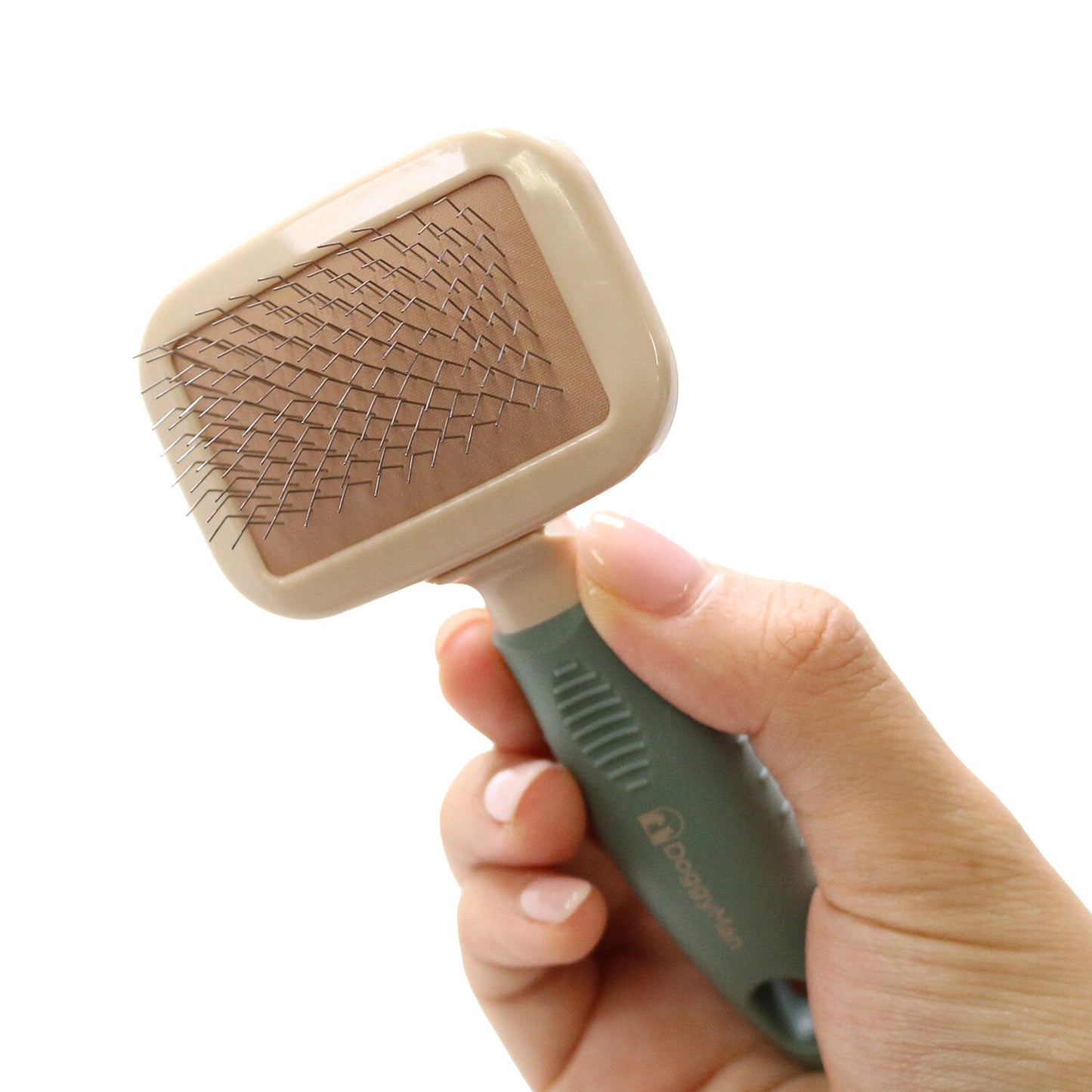 DoggyMan BS EASY CLEANING CUSHIONED SLICKER BRUSH MINI