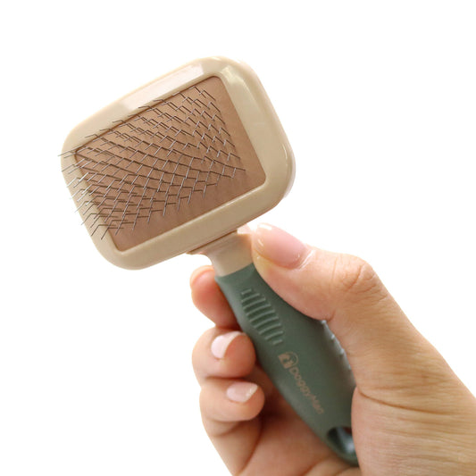 DoggyMan BS EASY CLEANING CUSHIONED SLICKER BRUSH MINI