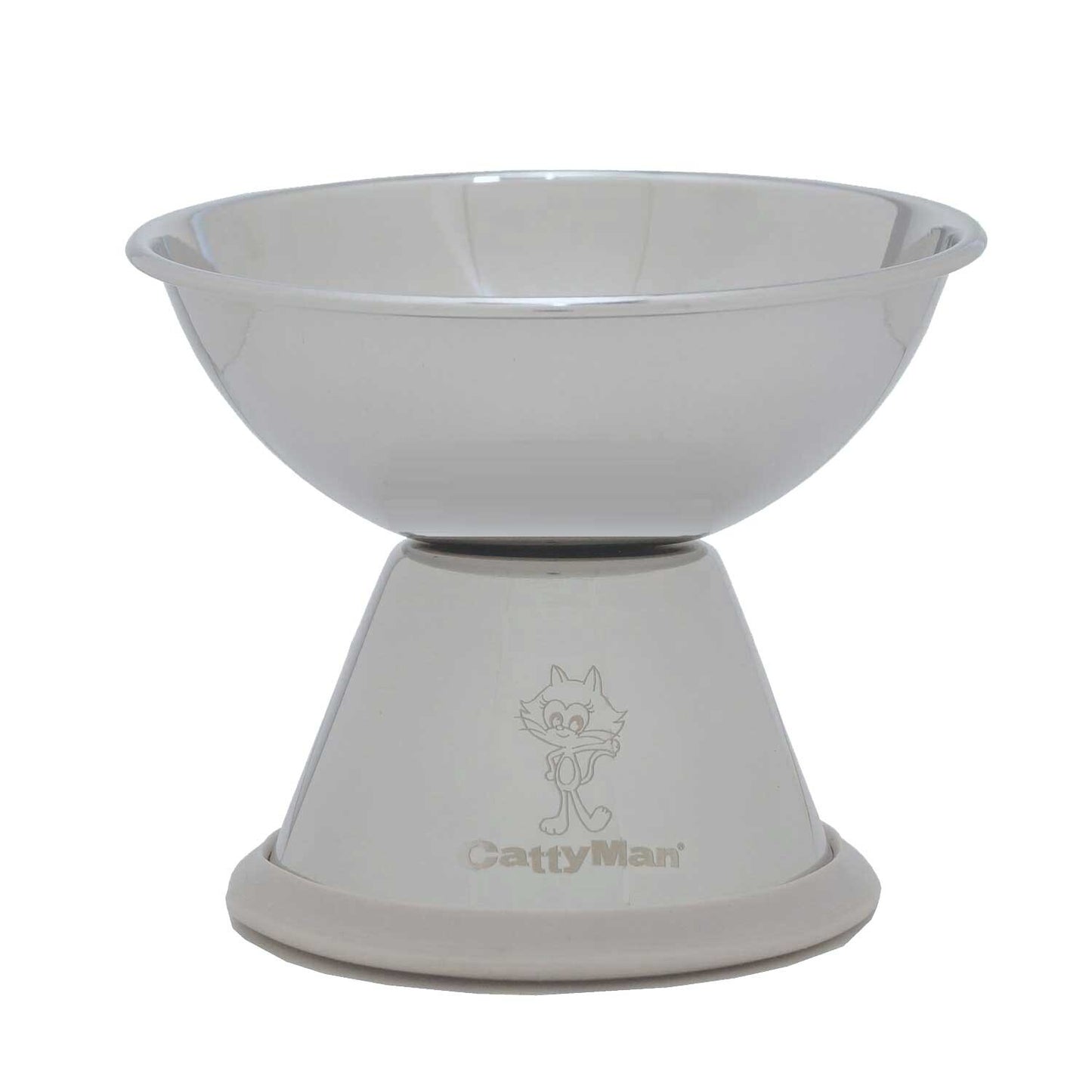 CattyMan Stainless Steel Elevated Cat Bowl - Small