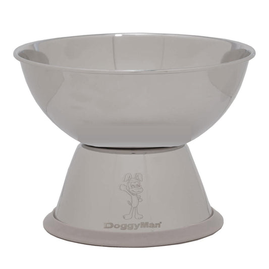 DoggyMan Stainless Steel Elevated Dog Bowl - Medium