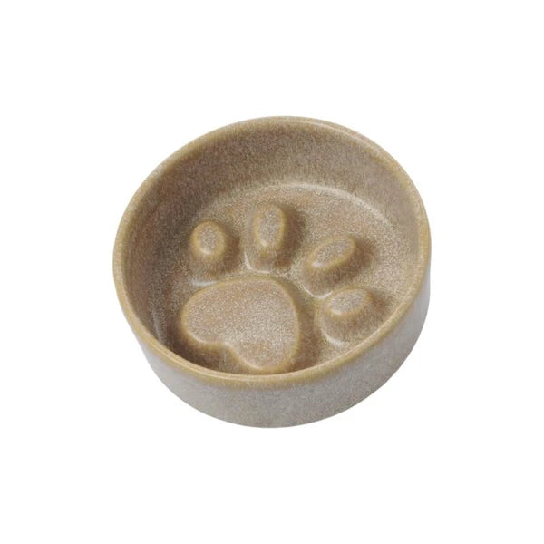 ALIVE Paw Print Ceramic Slow Feeder Bowl