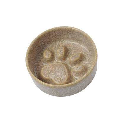 ALIVE Paw Print Ceramic Slow Feeder Bowl