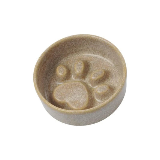 ALIVE Paw Print Ceramic Slow Feeder Bowl
