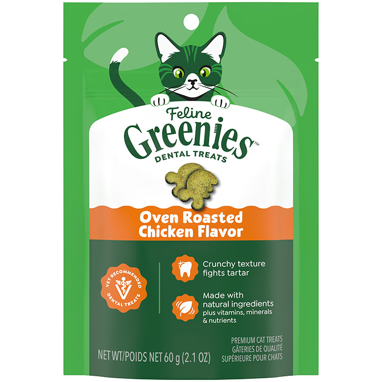 GREENIES Feline Dental Cat Treats Oven Roasted Chicken