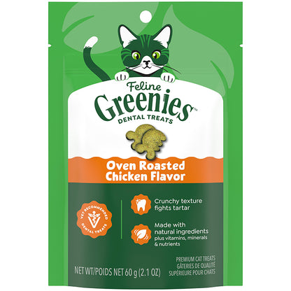 GREENIES Feline Dental Cat Treats Oven Roasted Chicken