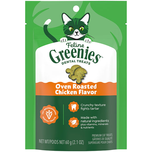 GREENIES Feline Dental Cat Treats Oven Roasted Chicken
