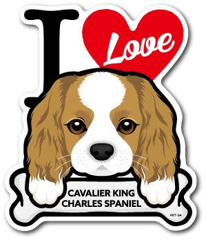 I Love Dog Car Sticker – 25 Dog Breeds | Waterproof Vinyl Decal