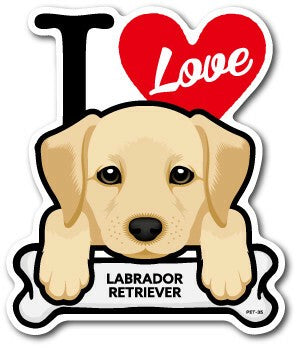 I Love Dog Car Sticker – 25 Dog Breeds | Waterproof Vinyl Decal